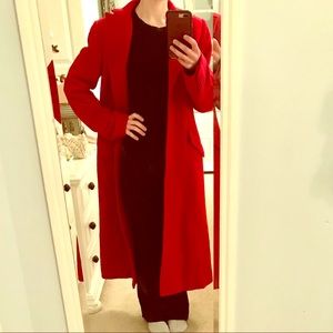 Additional pics of LOFT long red wool coat